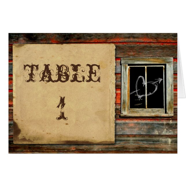 Número de madera de la tabla de la boda del (Anverso (Horizontal))