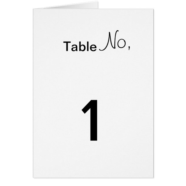Número de Mesa (Frente)