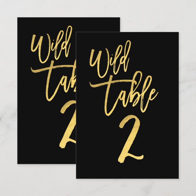 Número de mesa 2 de fiesta de cumpleaños con guión (Anverso / Reverso)