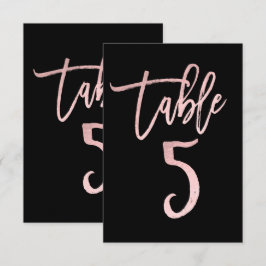 Número de Mesa 5 Escritura Moderna con Holografía 
