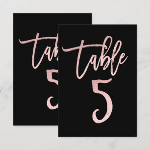 Número de Mesa 5 Escritura Moderna con Holografía 
