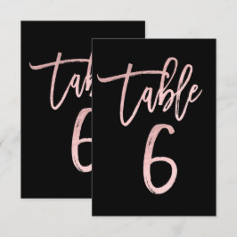 Número de Mesa 6 Escritura Moderna con Holografía 