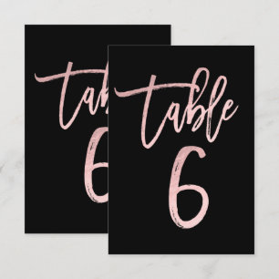 Número de Mesa 6 Escritura Moderna con Holografía