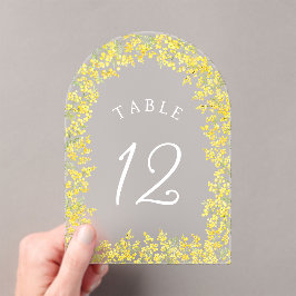Número de mesa acrílico Mimosa