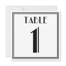 Número de mesa Art Déco 1