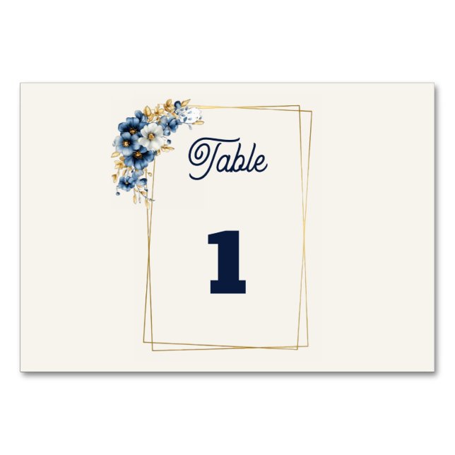 Número de mesa Blue Gold (Anverso)