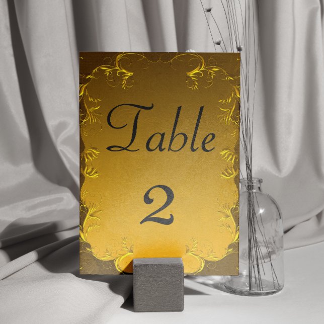 Número de mesa Boda de Golden Elegance (Subido por el creador)