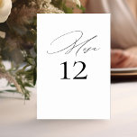 Numero de Mesa Boda Elegante Caligrafía<br><div class="desc">Numeración elegante de mesas de boda en español con caligrafía elegante para 'mesa' y de mesa・.</div>