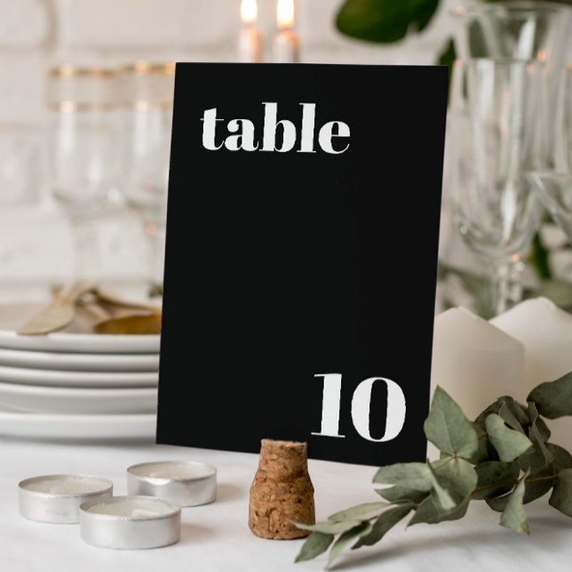 Número de mesa Boda elegante y de moda (Subido por el creador)