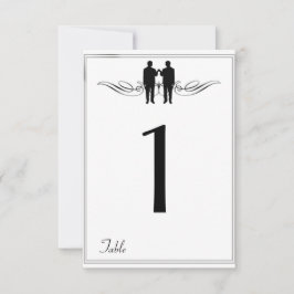 NÚMERO DE MESA Boda Groom de Elegancia Blanca Negr