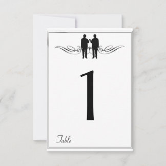 NÚMERO DE MESA Boda Groom de Elegancia Blanca Negr