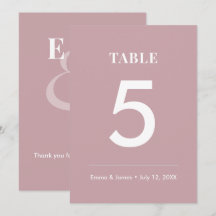 Número de Mesa Bodas Ampersand Malva | Número de M