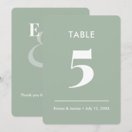 Número de Mesa Bodas Sage Ampersand