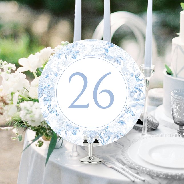 Número de mesa circular de Boda Chinoiserie azul c (Subido por el creador)