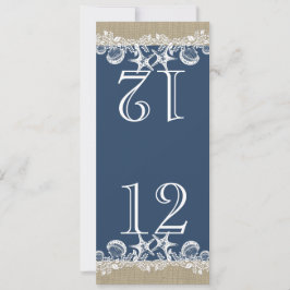 Número de mesa con tema de guirnalda marina