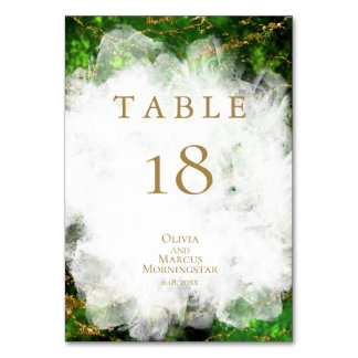 NÚMERO DE MESA | Cristal de esmeralda impresionant