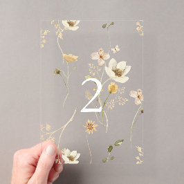 Número de mesa de arco acrílico para boda floral d