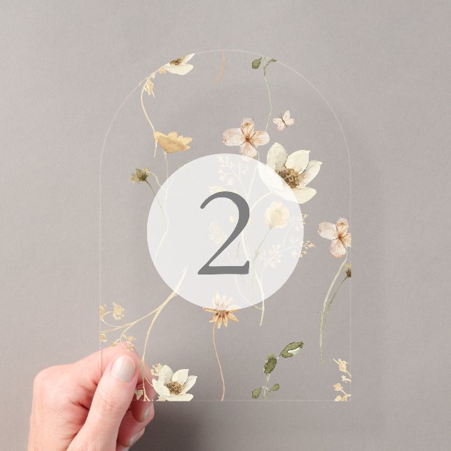 Número de mesa de arco de acrílico para boda flora (Insitu (portátil))