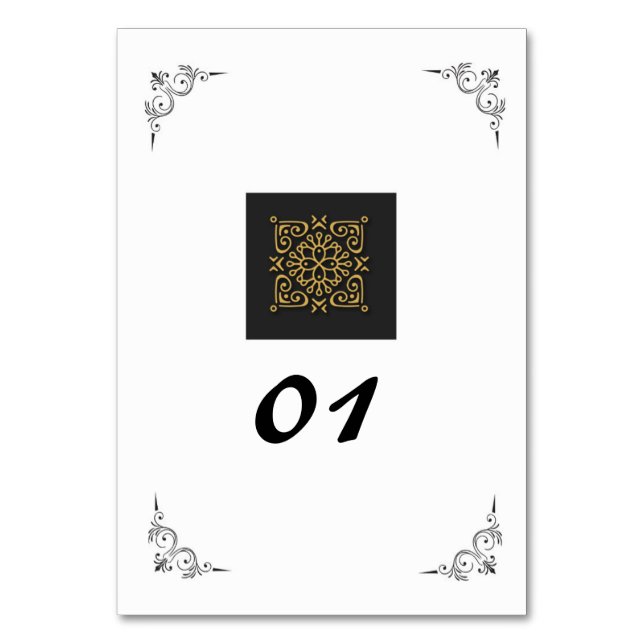 Número de Mesa de Boda (Anverso)