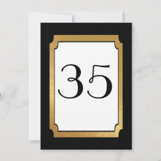 Número de mesa de boda Black & Gold Wedding