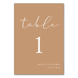 Número de mesa de boda boho