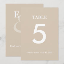 Número de mesa de boda Champagne Ampersand | Moder