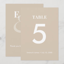Número de mesa de boda Champagne Ampersand | Moder