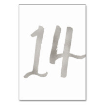 Número de mesa de boda chic de papel de plata | Me