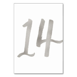 Número de mesa de boda chic de papel de plata | Me