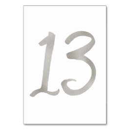 Número de mesa de boda chic de papel de plata | Me