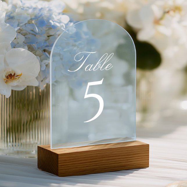 Número de mesa de boda de acrílico azul claro (Subido por el creador)