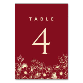 Número de mesa de boda de Borgoña