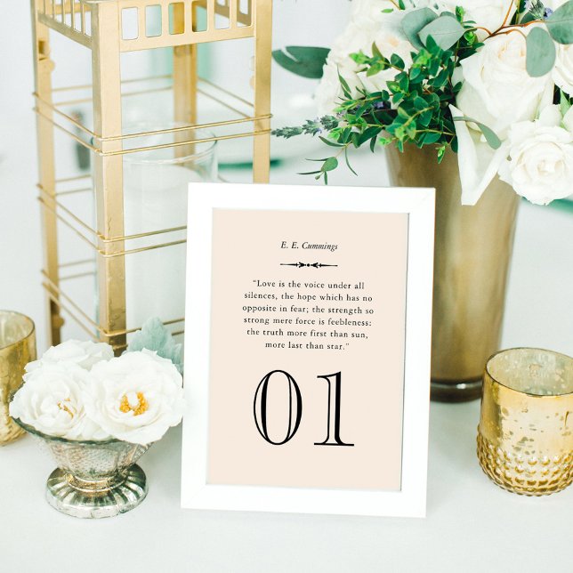 Número de Mesa de Boda de Cita de Amor Elegante (Subido por el creador)
