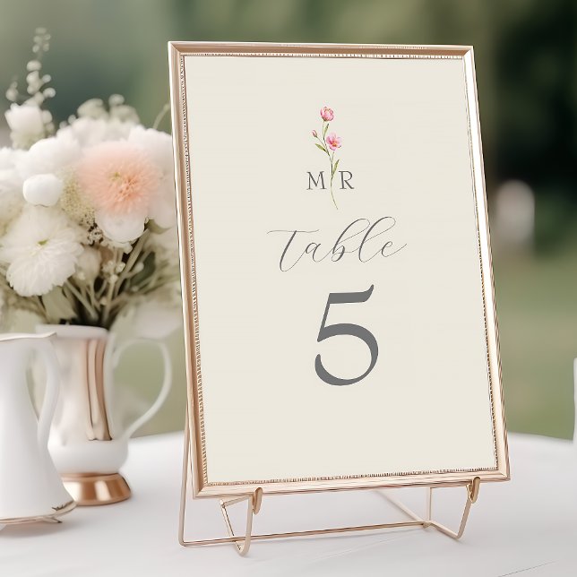 Número de mesa de boda de flores silvestres boho c (Subido por el creador)