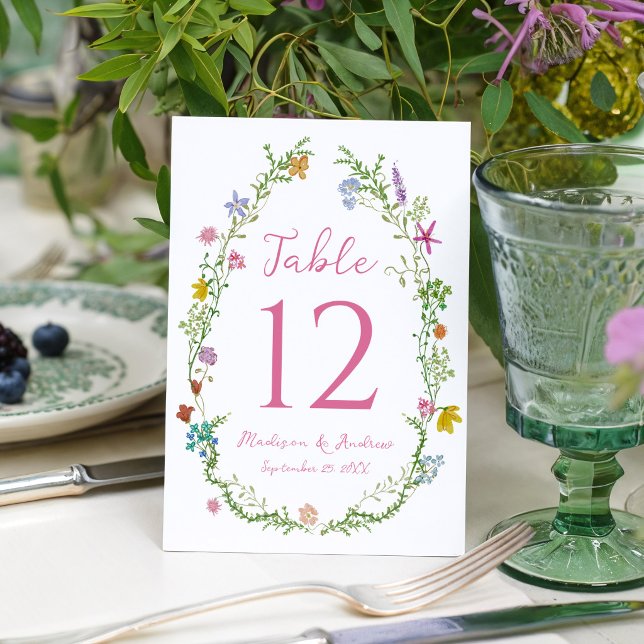 Número de mesa de boda de flores silvestres del ja (Subido por el creador)