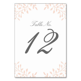 Número de mesa de boda de jardín secreto - Rubor