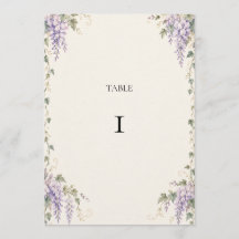 Número de mesa de boda de lavanda del jardín de gl