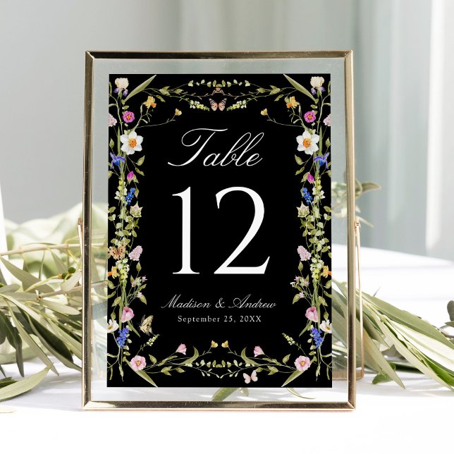 Número de Mesa de Boda de Pradera de Flores Silves (Subido por el creador)