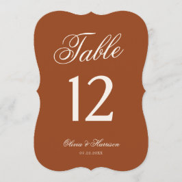 Número de mesa de boda de terracota recortado