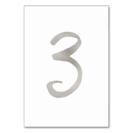 Número de mesa de boda elegante con lámina de plat