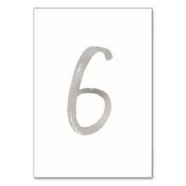 Número de mesa de boda elegante con lámina de plat