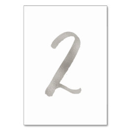 Número de mesa de boda elegante con lámina de plat