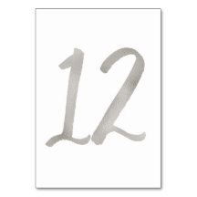 Número de mesa de boda elegante con lámina de plat