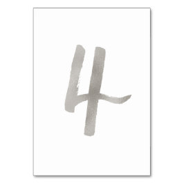 Número de mesa de boda elegante con lámina de plat