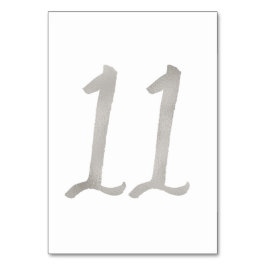 Número de mesa de boda elegante con lámina de plat