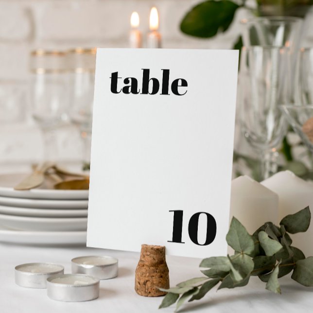 Número de mesa de boda elegante y moderno (Subido por el creador)