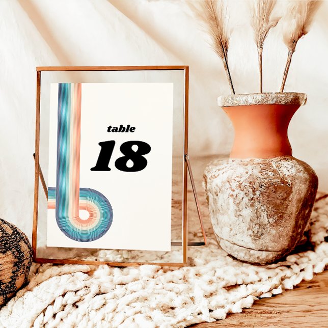 Número de mesa de boda estilo antiguo retro de los (Subido por el creador)