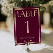 Número de mesa de boda Fancy Fig Beige Old Money