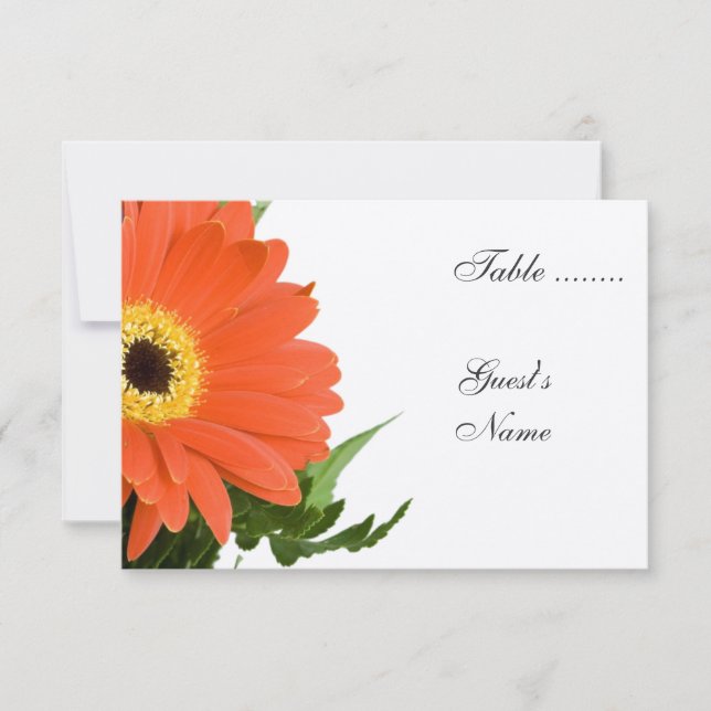 Número de mesa de boda Gerber naranja (Anverso)