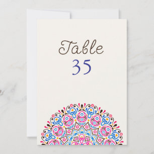 Número de mesa de boda Mandala Art Déco clásico